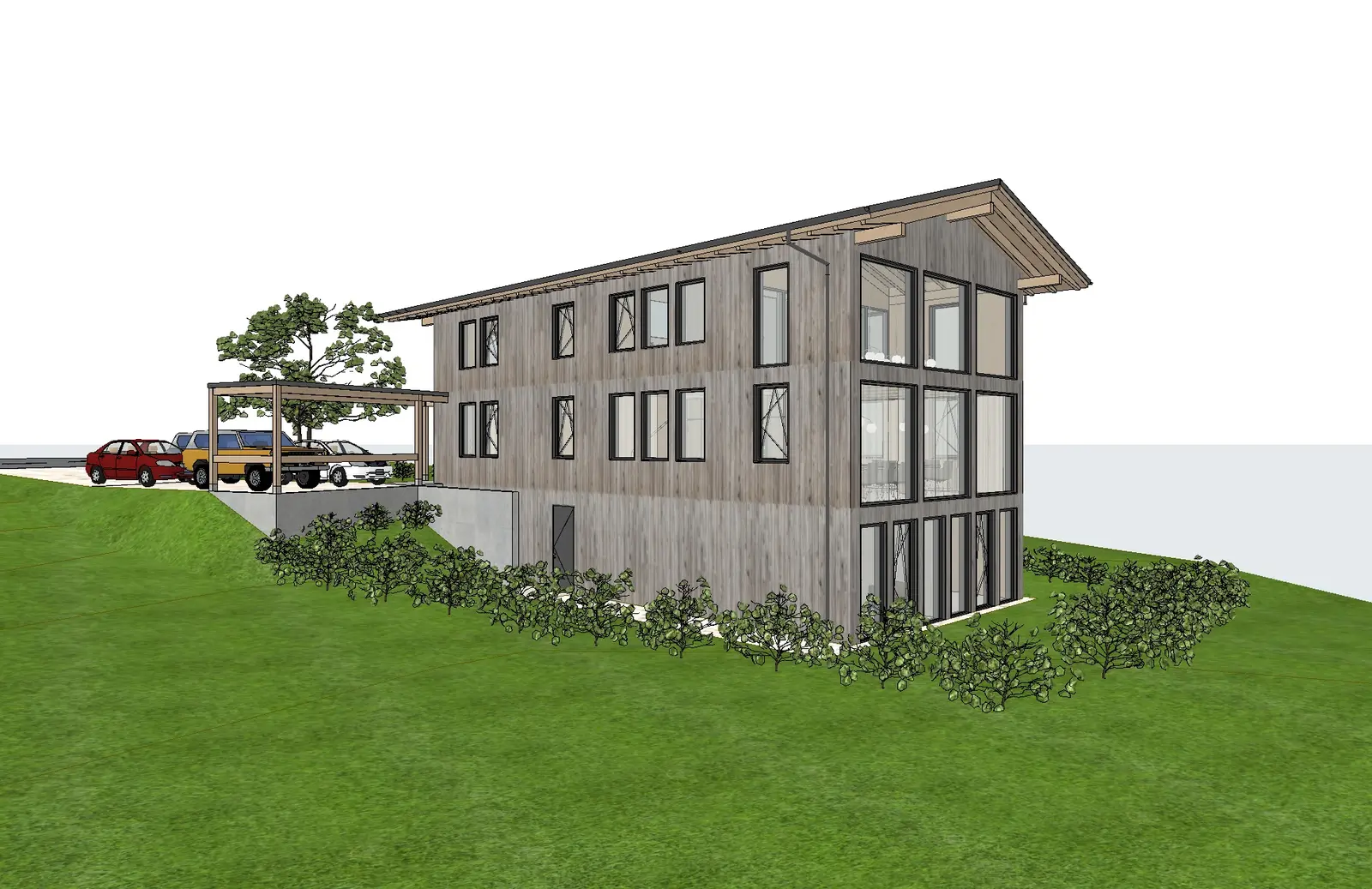 Snoqualmie Pass Residence: Residence rear exterior